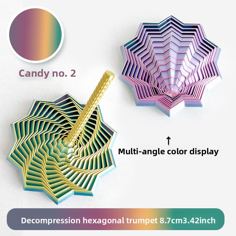 3D Printed Star-Shaped Fidget Toy with Handle for Stress Relief