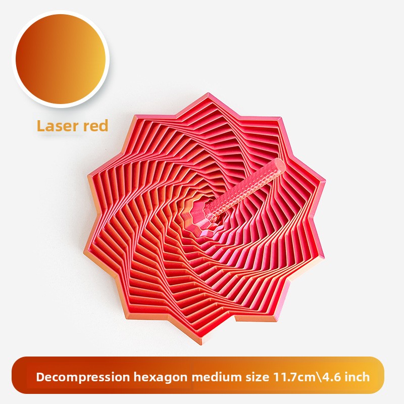 3D Printed Star-Shaped Fidget Toy with Handle for Stress Relief