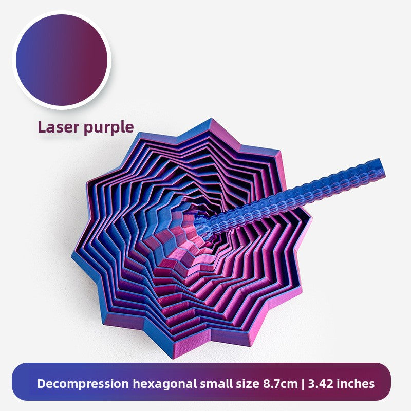 3D Printed Star-Shaped Fidget Toy with Handle for Stress Relief