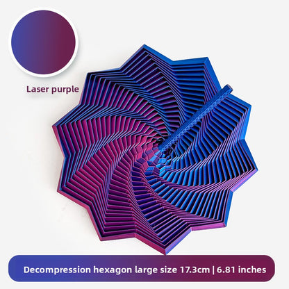 3D Printed Star-Shaped Fidget Toy with Handle for Stress Relief