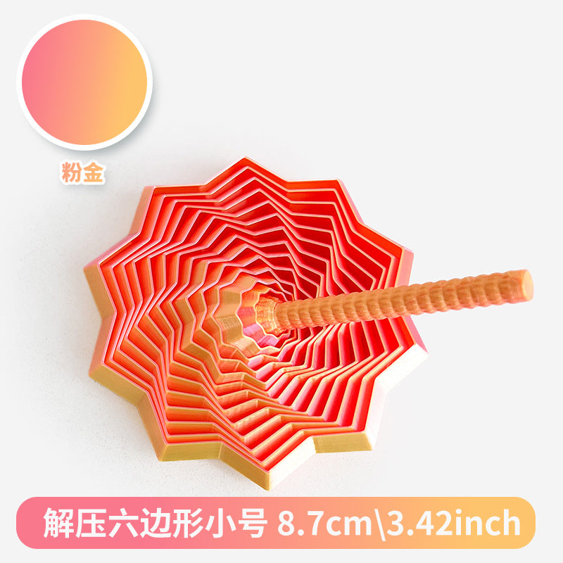 3D Printed Star-Shaped Fidget Toy with Handle for Stress Relief