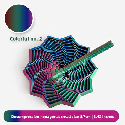 3D Printed Star-Shaped Fidget Toy with Handle for Stress Relief