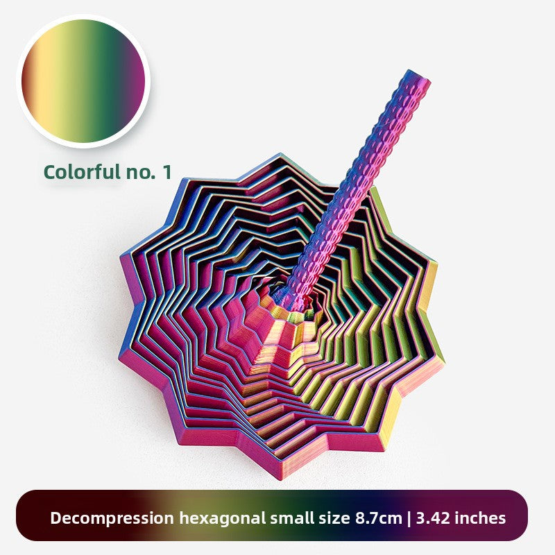 3D Printed Star-Shaped Fidget Toy with Handle for Stress Relief