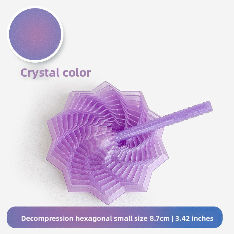 3D Printed Star-Shaped Fidget Toy with Handle for Stress Relief