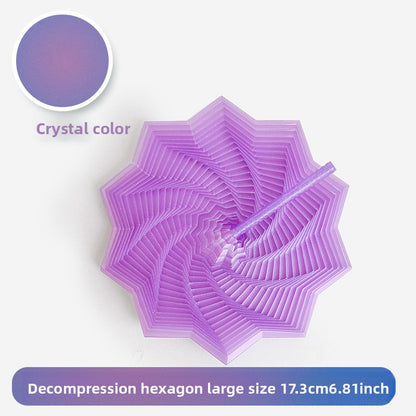 3D Printed Star-Shaped Fidget Toy with Handle for Stress Relief