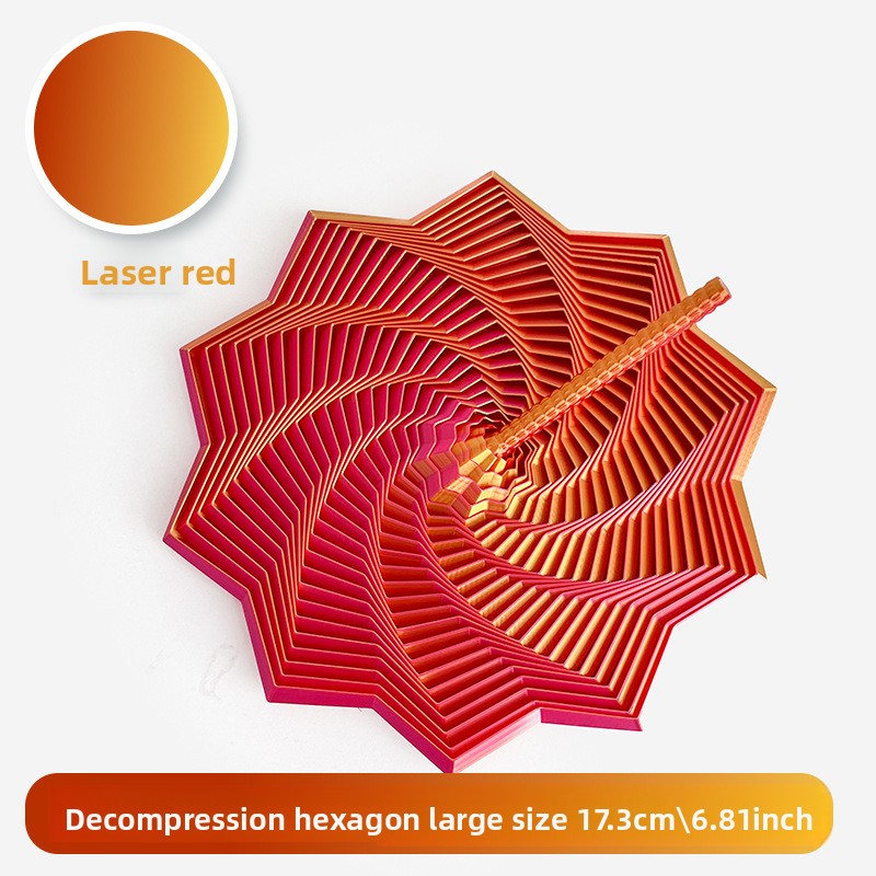 3D Printed Star-Shaped Fidget Toy with Handle for Stress Relief