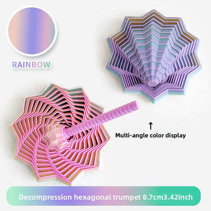 3D Printed Star-Shaped Fidget Toy with Handle for Stress Relief