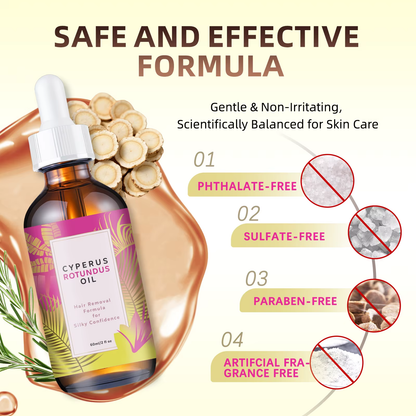 Cyperus Rotundus Oil – Natural Hair Growth Reduction Oil for Smooth, Soft Skin 60MI