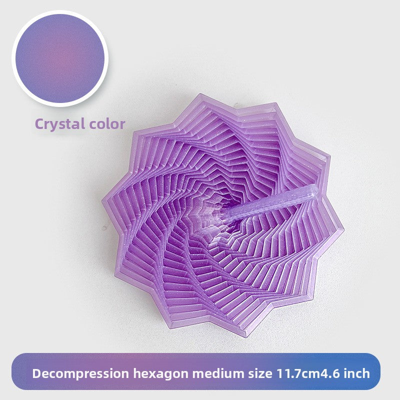 3D Printed Star-Shaped Fidget Toy with Handle for Stress Relief